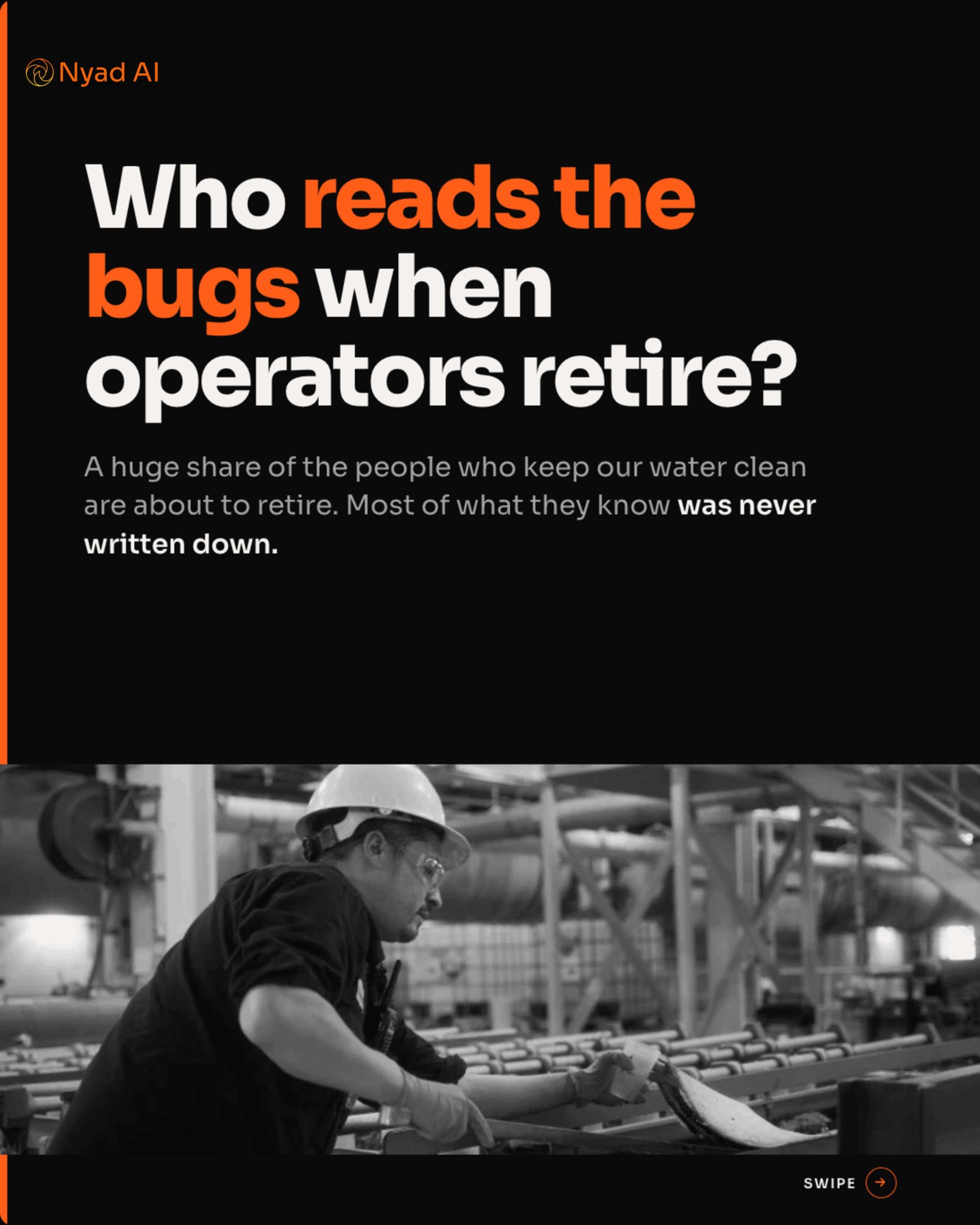 LinkedIn carousel cover asking who reads the bugs when operators retire