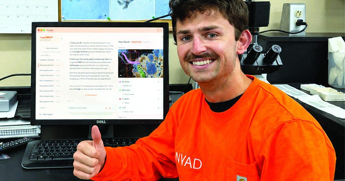 Treatment Plant Operator feature about Nyad's wastewater AI tools